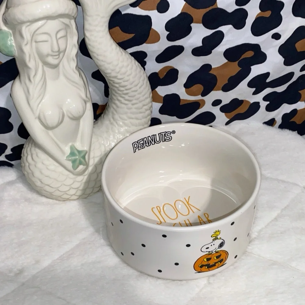 PEANUTS ✖️ RAE DUNN SNOOPY CERAMIC DOG BOWL DISH 🐶